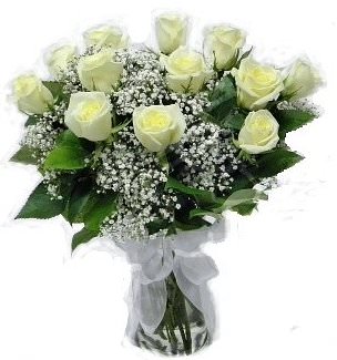 Букет из белых роз "От чистого сердца" - цены на доставку в по Омску